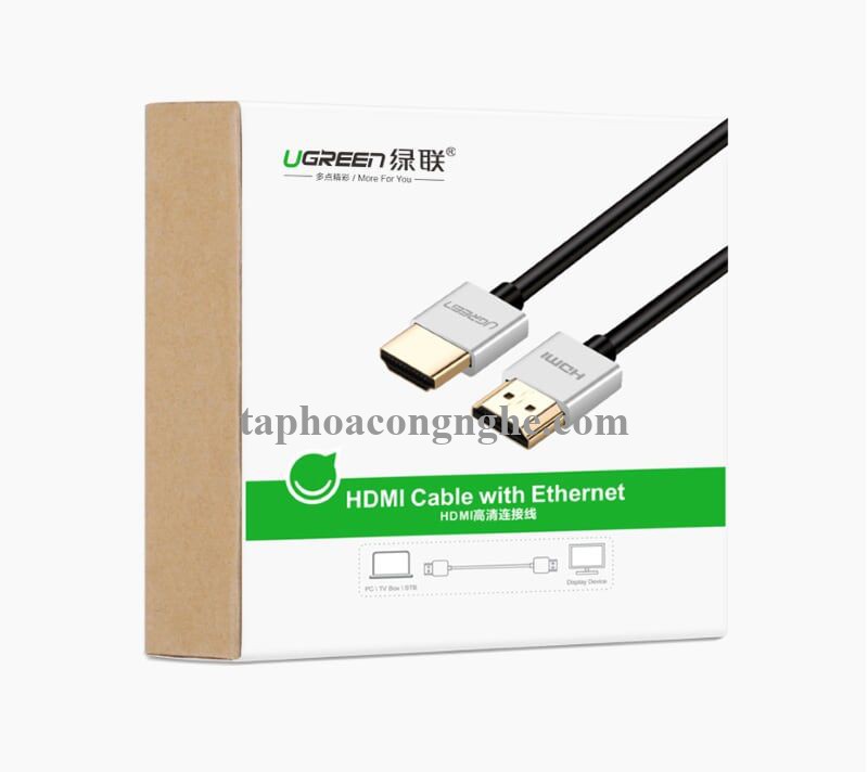 Ugreen 40491 3M màu Hồng Cáp tín hiệu HDMI chuẩn 2.0 sợi siêu nhỏ cao cấp HD117 30040491